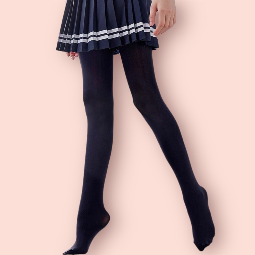 Girls Solid Mesh Tights